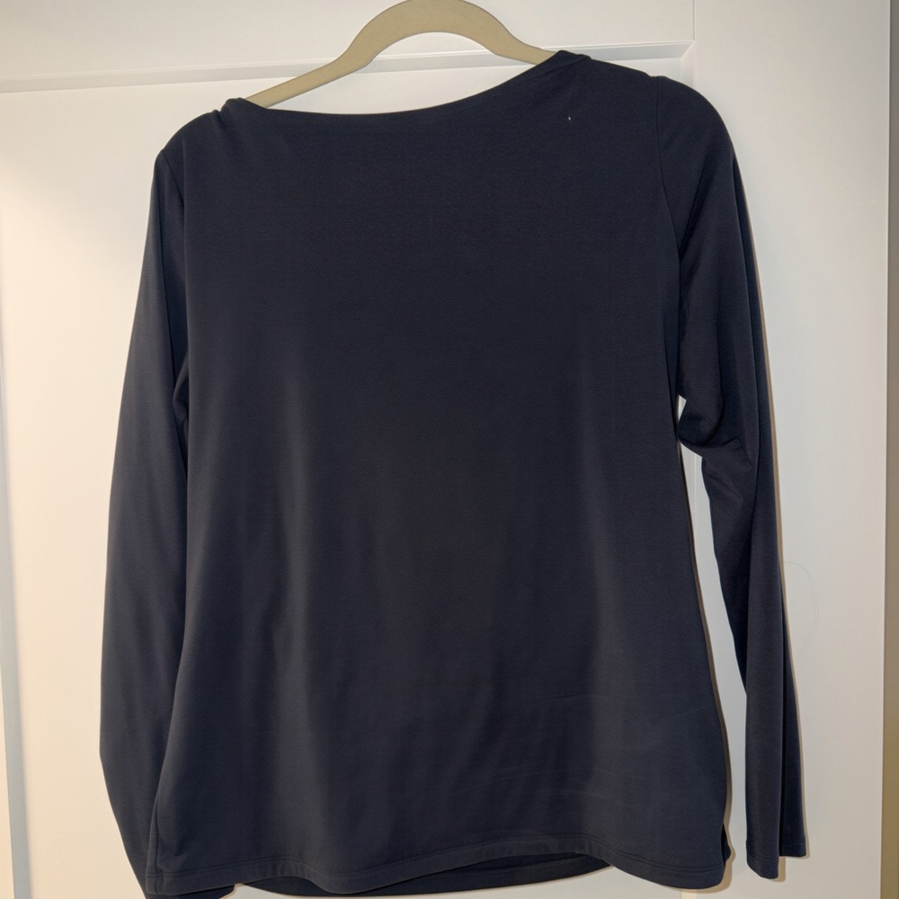 Classic Black Long Sleeve Top with an open back